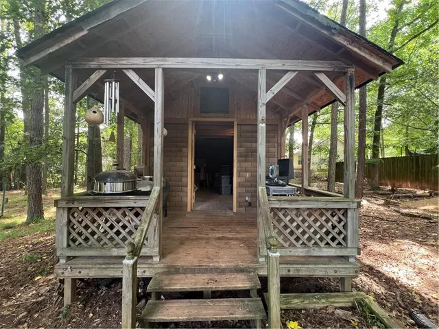 a front view of a house with entryway