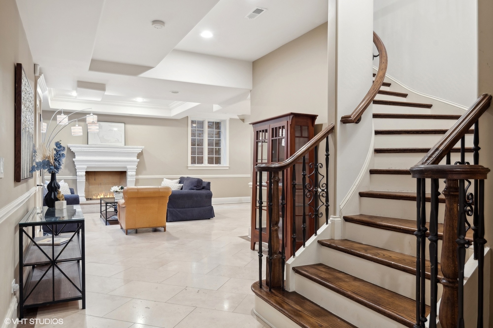 1016 Westmoor Road Winnetka, IL 60093 - Photo 34 of 48 a living room with furniture and a fireplace