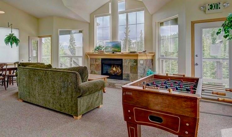 91199 Ryan Gulch Road, Unit A5 Silverthorne, CO 80498 - Photo 31 of 31 a living room with furniture and a fireplace