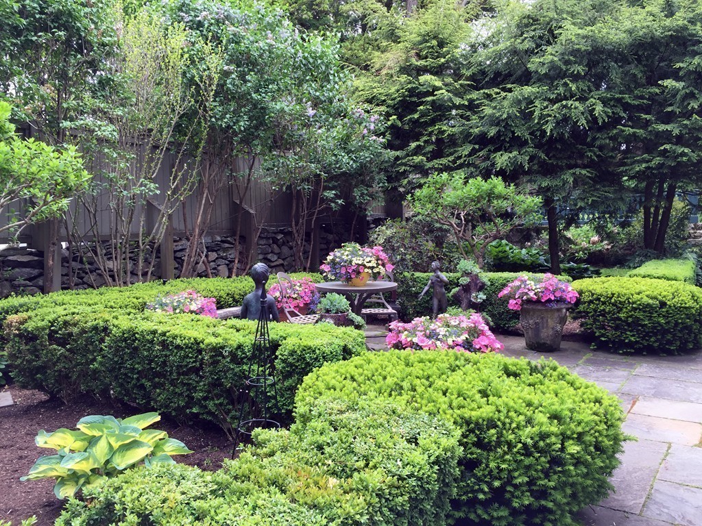 151 Country Club Road Newton, MA 02459 - Photo 29 of 30 a view of a garden with flowers and tree