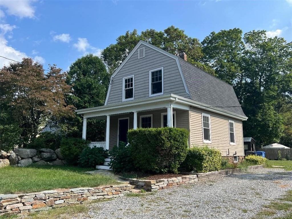 a house view with a garden space