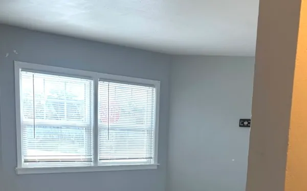 a view of a window in a room