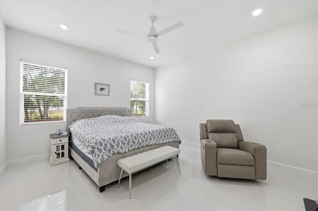 a bedroom with furniture and a couch