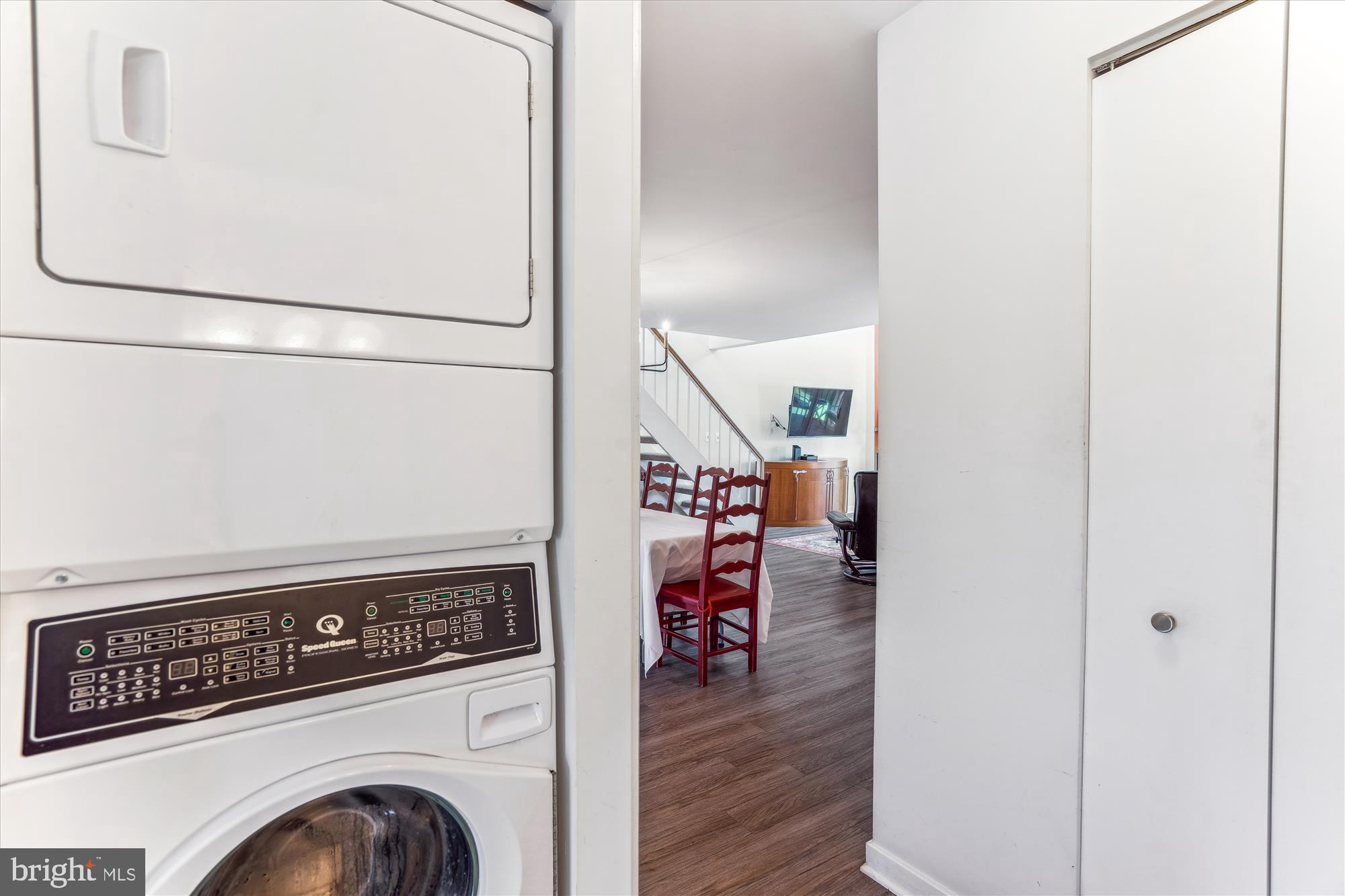 2108 Chesapeake Harbour Drive East, Unit 201 Annapolis, MD 21403 - Photo 33 of 82 a view of hallway with washer and dryer