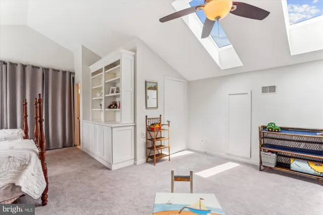 a view of a city with lawn chairs