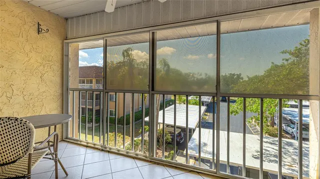 a view of a large window with an outdoor space