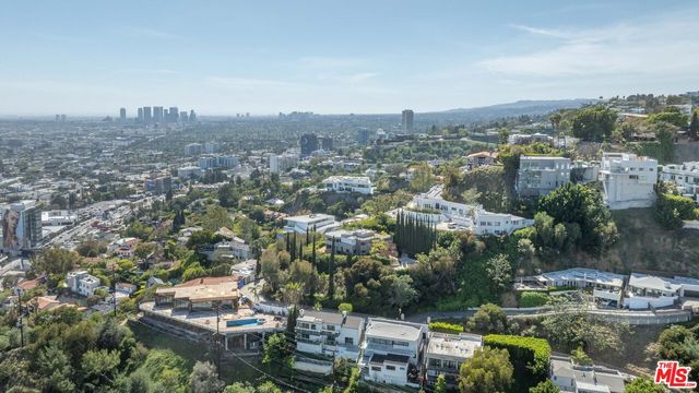 an aerial view of a city