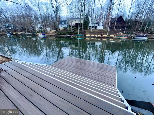 a view of a lake with houses