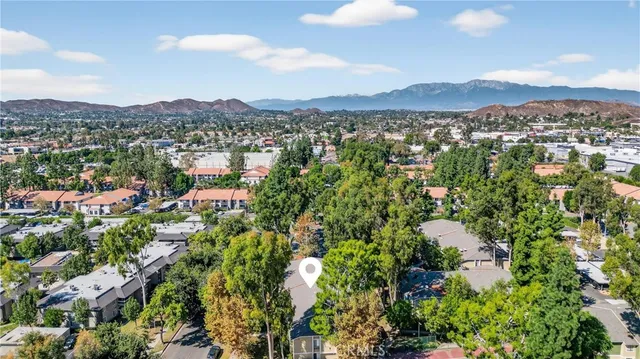 a view of city and mountain