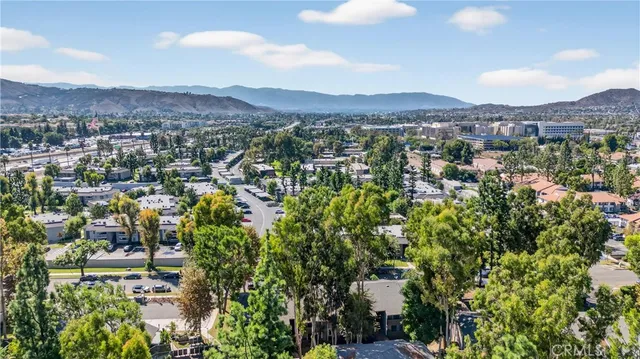 a view of city and mountain