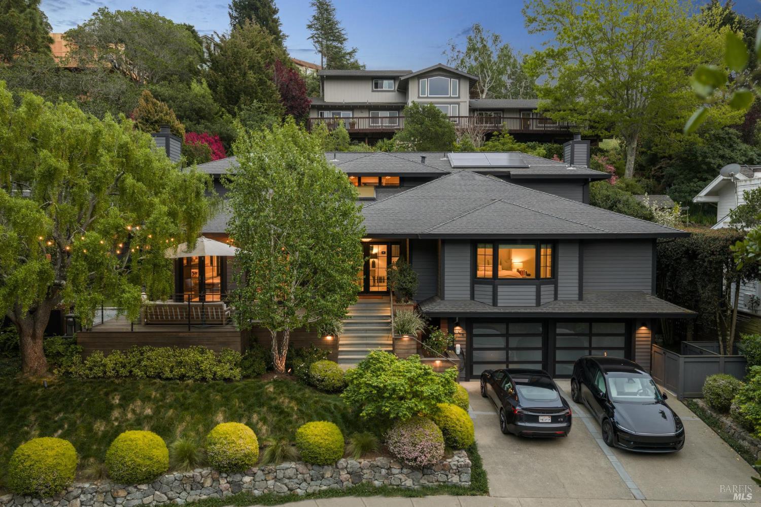 Twilight front of house