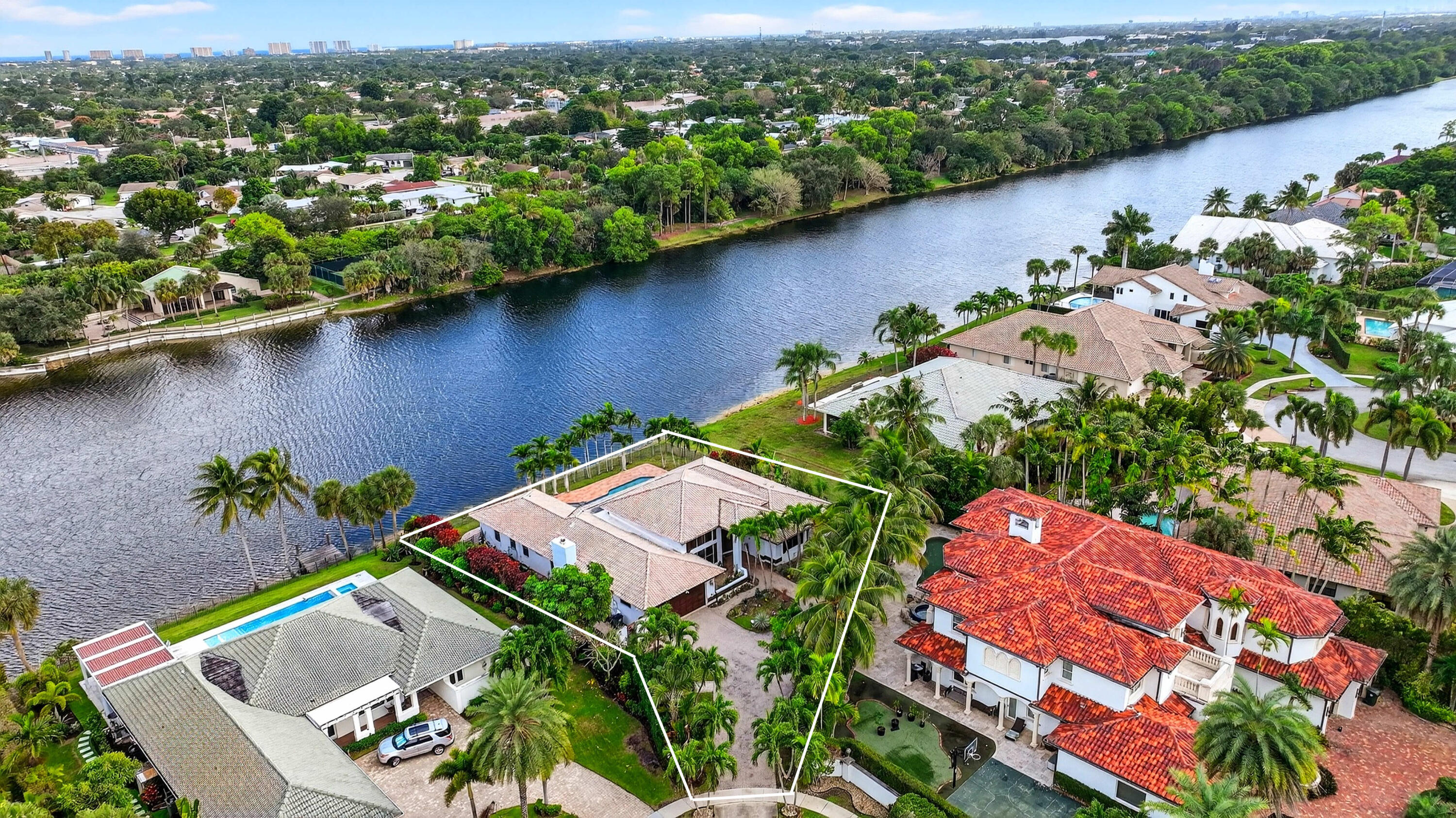 1940 Southwest 7th Place Boca Raton, FL 33486 - Photo 38 of 49 an aerial view of a house with outdoor space and lake view