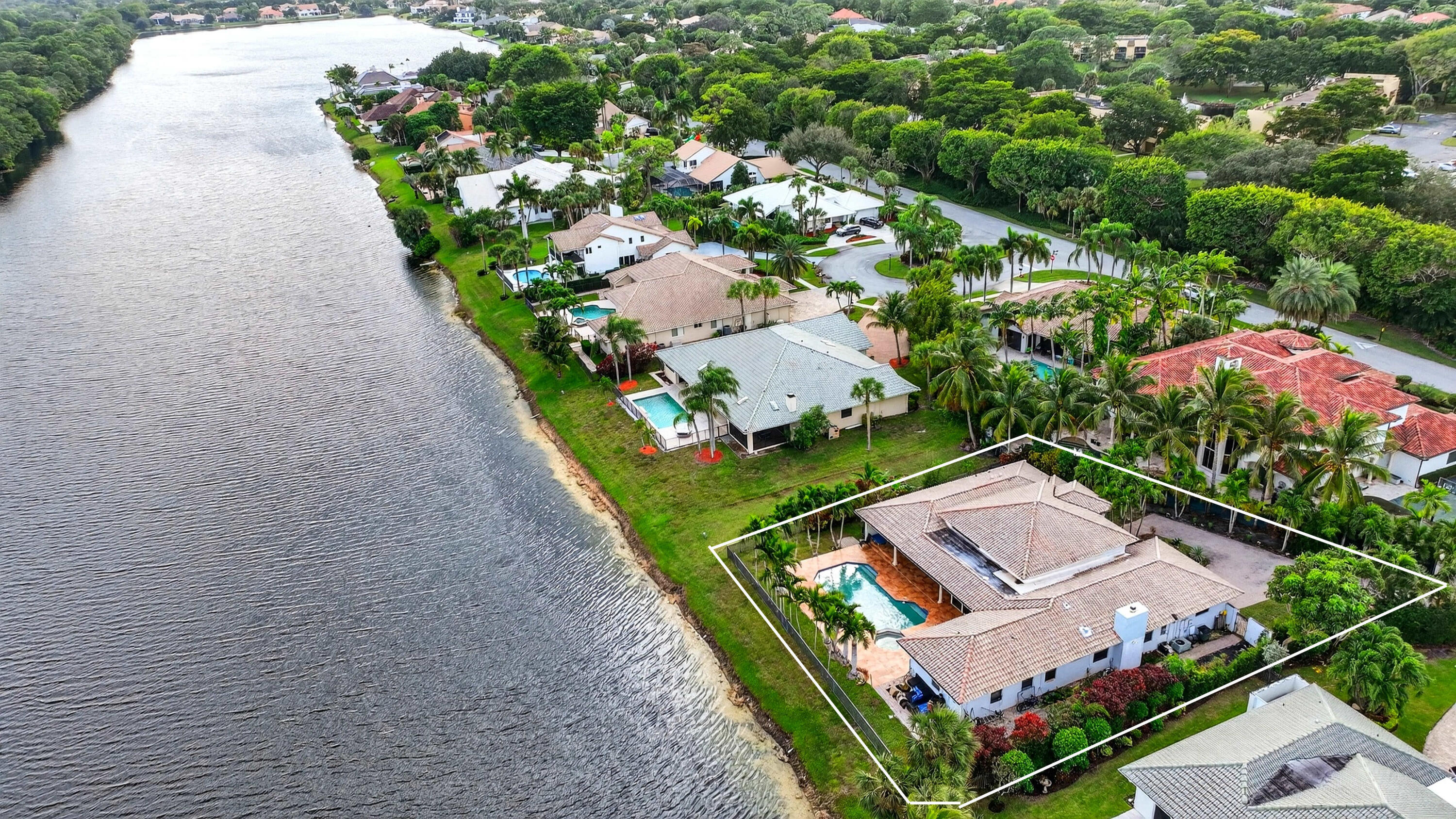 1940 Southwest 7th Place Boca Raton, FL 33486 - Photo 40 of 49 an aerial view of a house with a garden