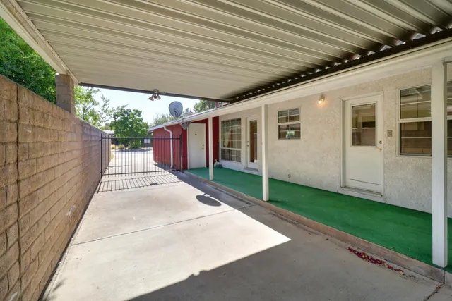 a backyard of a house