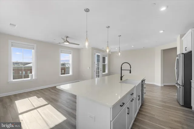 an aerial view of a city