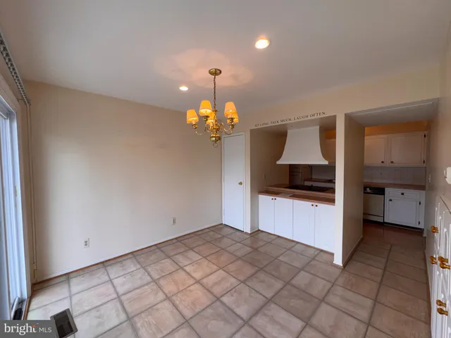 a view of a livingroom with a chandelier