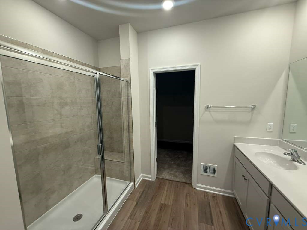 6454 Fennec Run Moseley, VA 23120 - Photo 22 of 24 a bathroom with a shower and a sink