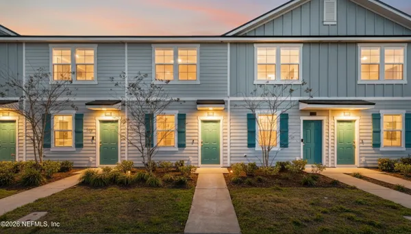 a front view of a house