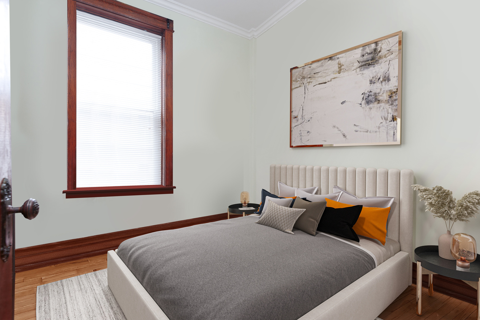 2347 West Walton Street, Unit 2 Chicago, IL 60622 - Photo 7 of 11 a bed sitting in a bedroom next to a window