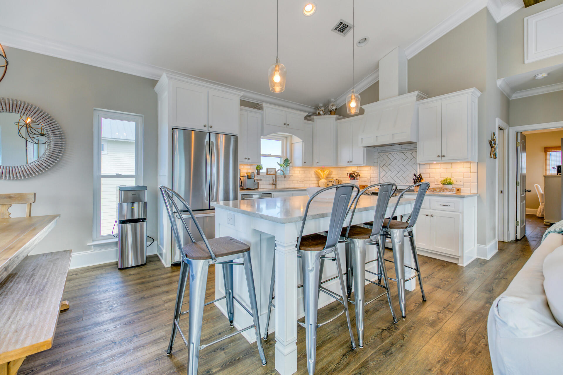 28 Sandcastle Court Santa Rosa Beach, FL 32459 - Photo 12 of 78 a view of a dining room with furniture and wooden floor