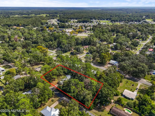 an aerial view of multiple house