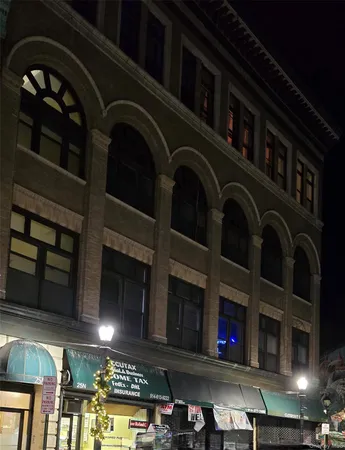 a view of a building with many windows