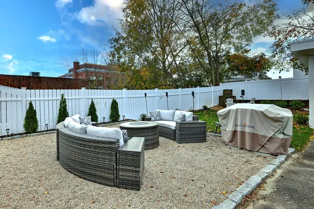 a view of terrace with seating space