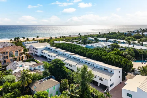 an aerial view of multiple house