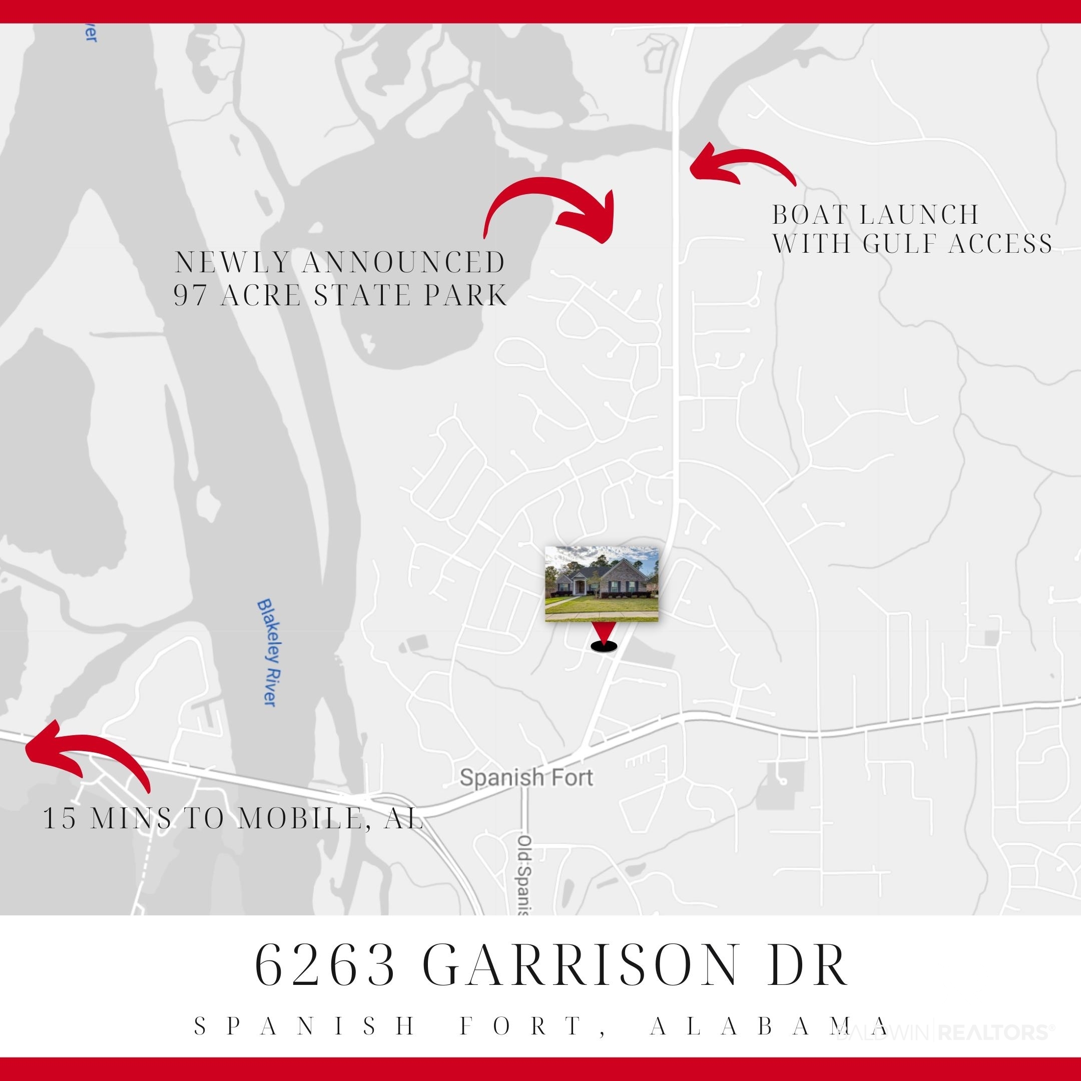 6263 Garrison Drive Daphne, AL 36527 - Photo 48 of 50 Area Map Location of Home