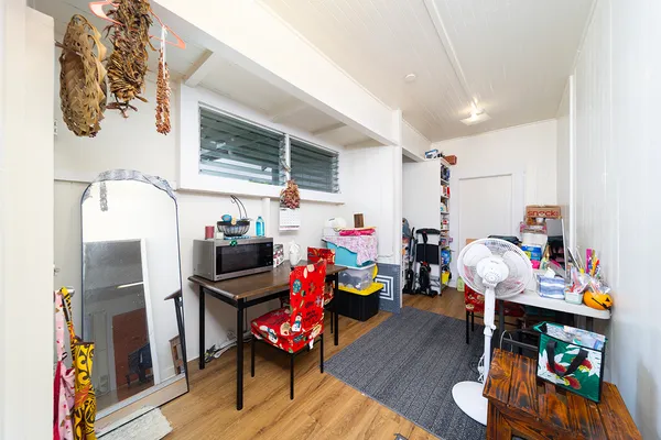 a kitchen with a stove and a microwave