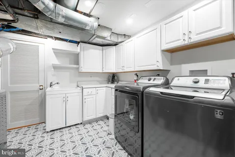a view of workspace with cabinet