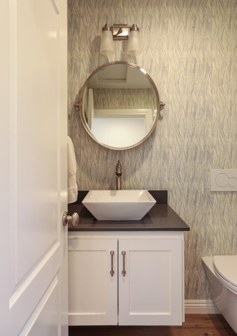 1202 Payne Drive Los Altos, CA 94024 - Photo 13 of 36 a bathroom with a sink and a mirror
