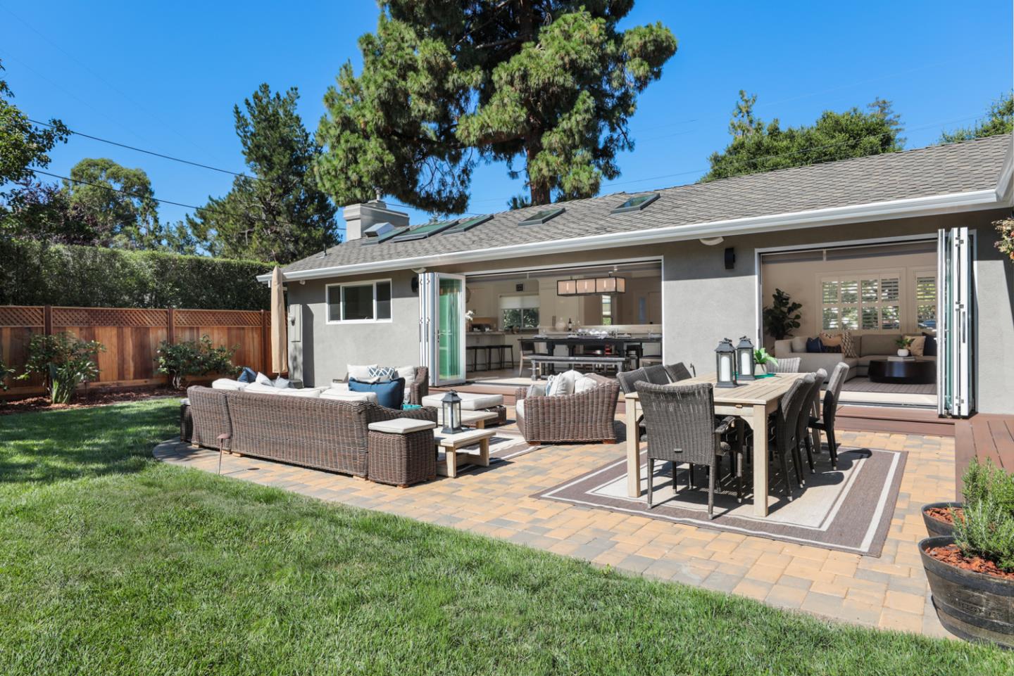 1202 Payne Drive Los Altos, CA 94024 - Photo 28 of 36 a view of a house with patio in the backyard