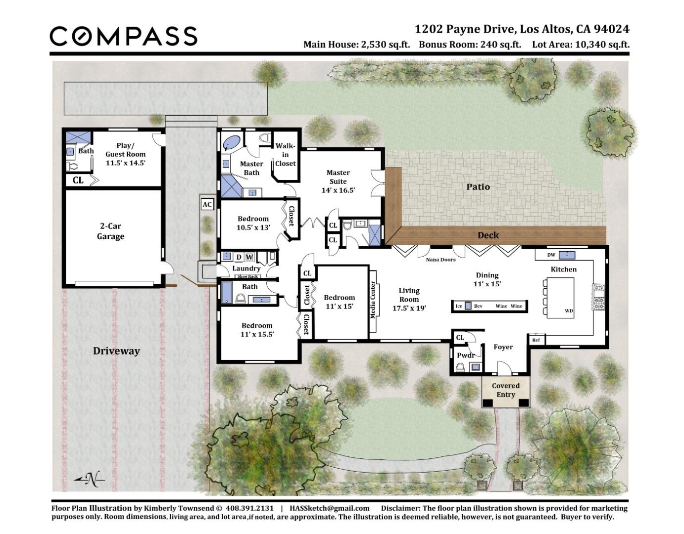 1202 Payne Drive Los Altos, CA 94024 - Photo 35 of 36 a picture of a floor plan