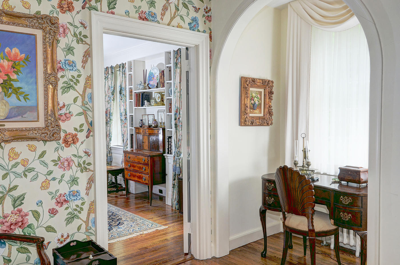 96 Woods End Road New Canaan, CT 06840 - Photo 8 of 21 a view of a livingroom with furniture and wooden floor