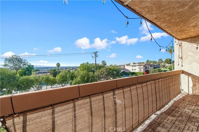 a view of city from balcony