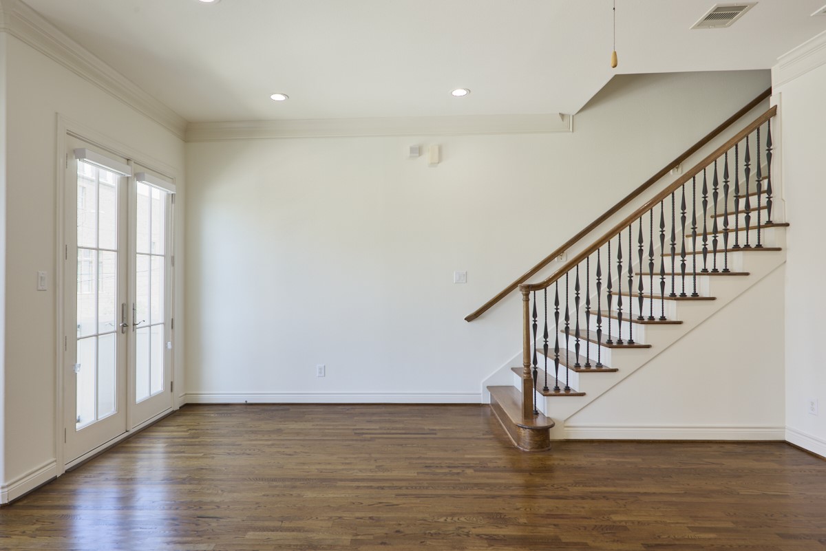 1026 Wagner Street Houston, TX 77007 - Photo 12 of 33 a view of entryway with wooden floor and stairs