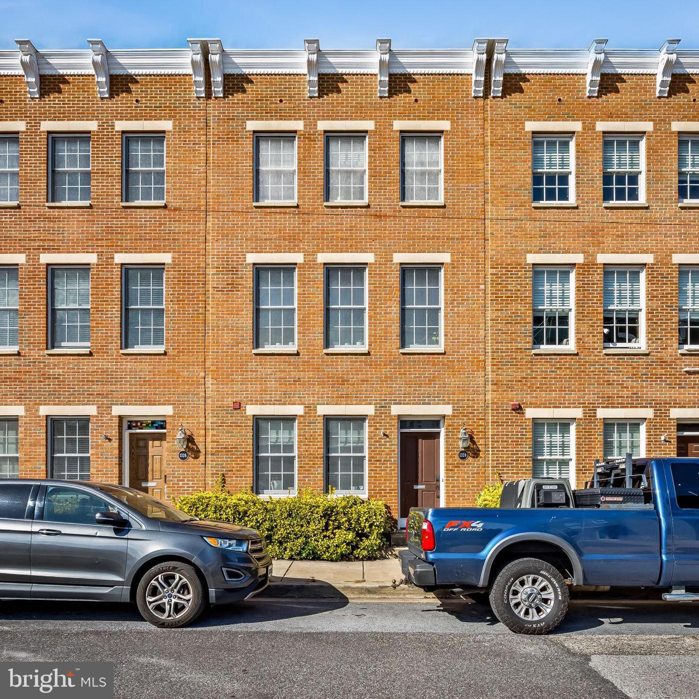 a car parked in front of a building