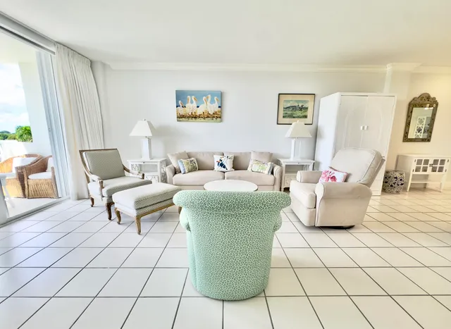 a living room with furniture and a couch