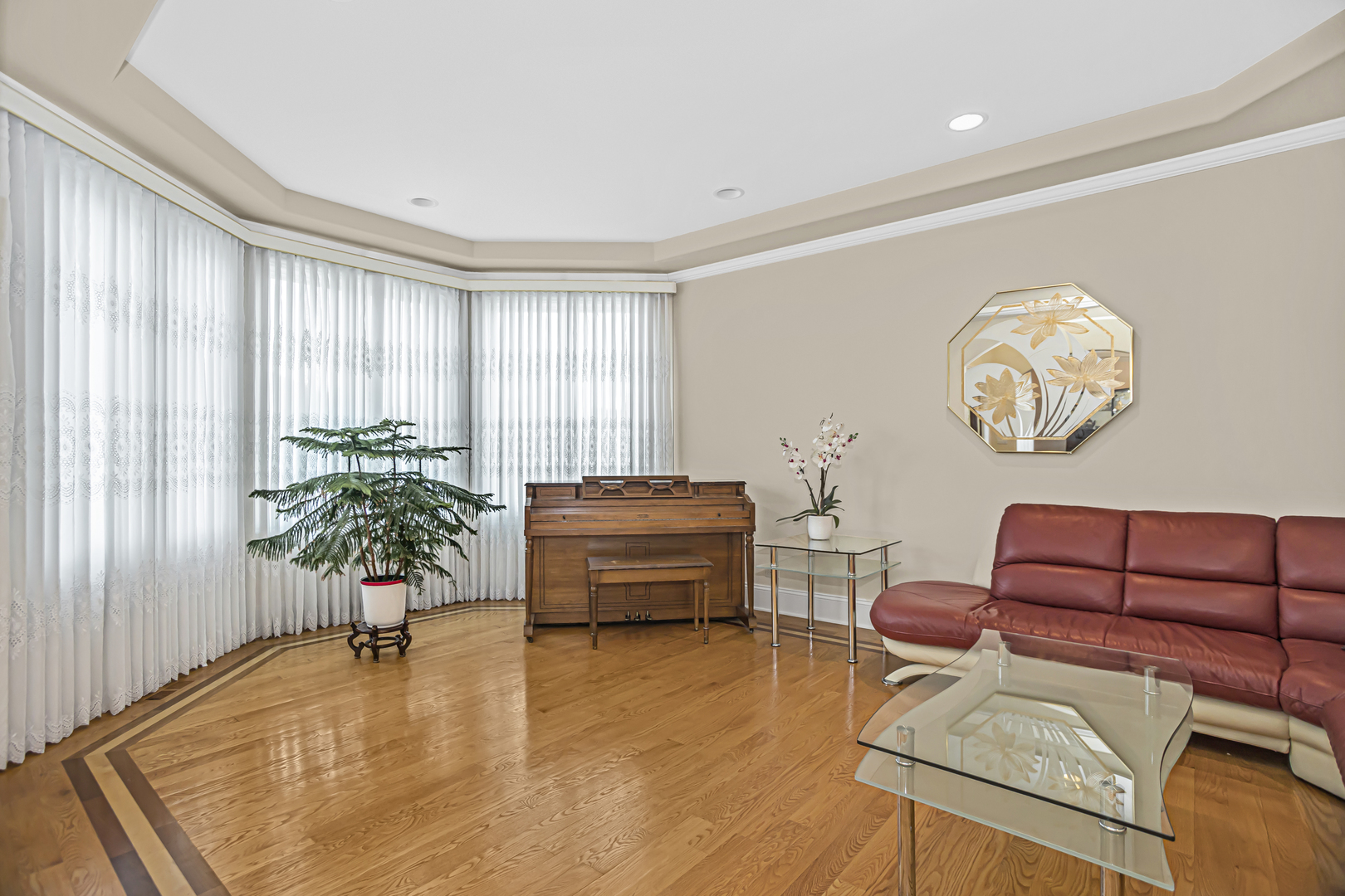 8040 West Charmaine Road Norridge, IL 60706 - Photo 5 of 62 a living room with furniture and a wooden floor