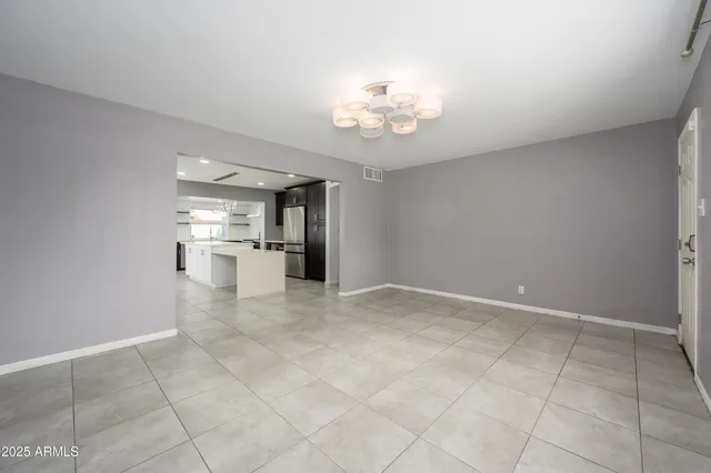 a kitchen with a cabinets and counter space