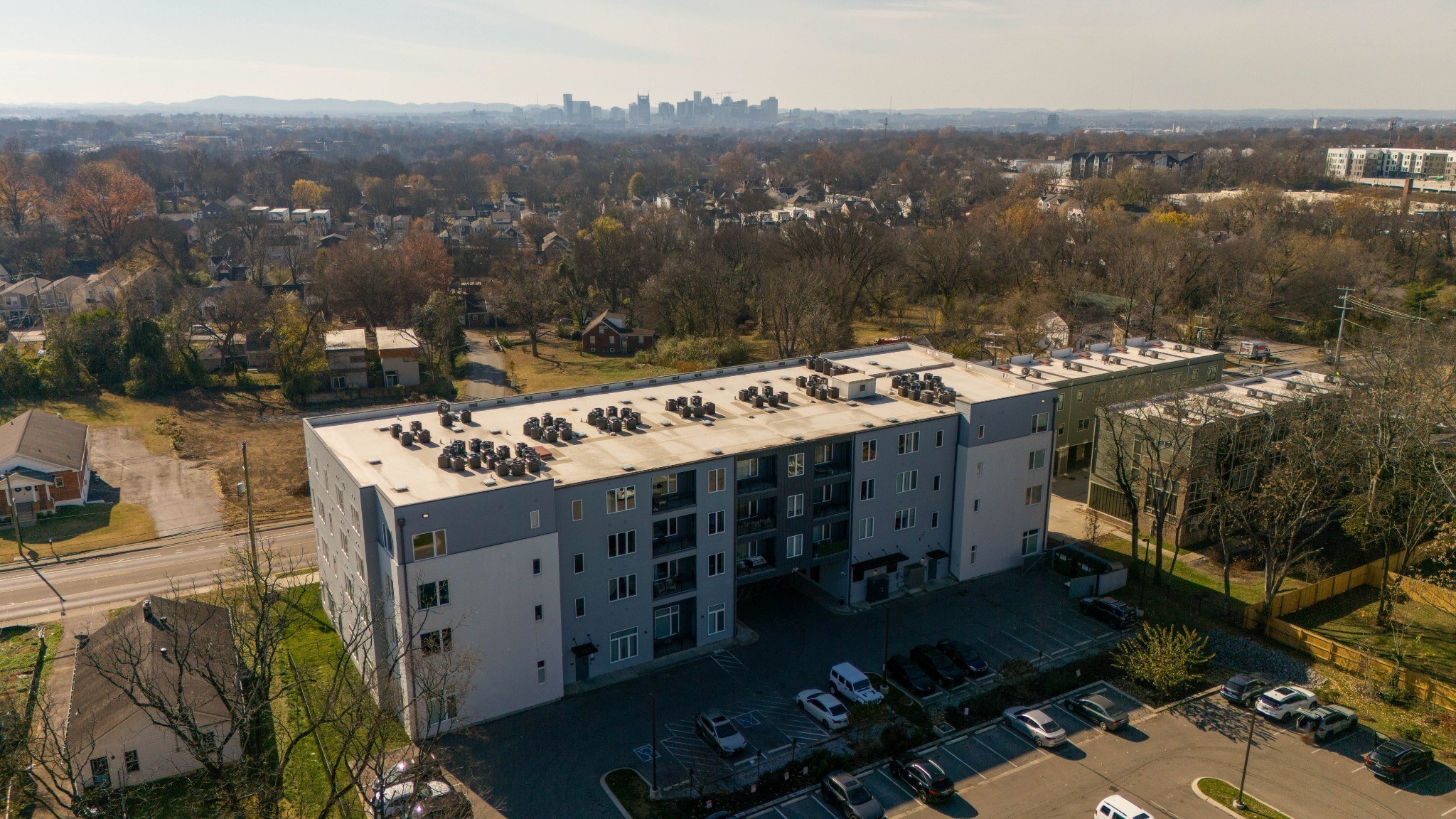 1041 East Trinity Lane, Unit 315 Nashville, TN 37216 - Photo 42 of 48 an aerial view of a house with a yard