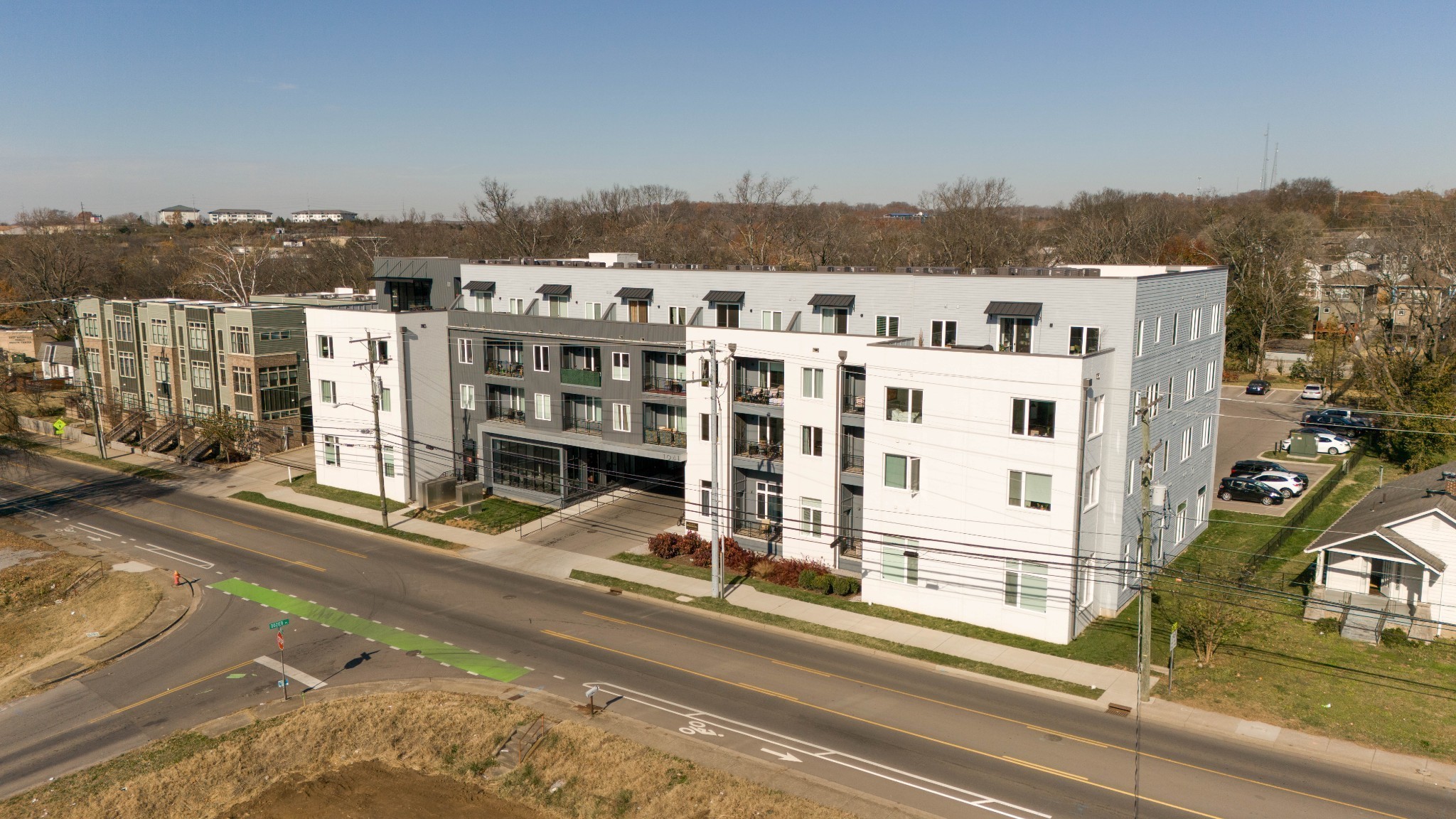1041 East Trinity Lane, Unit 315 Nashville, TN 37216 - Photo 44 of 48 a view of a city that has tall buildings
