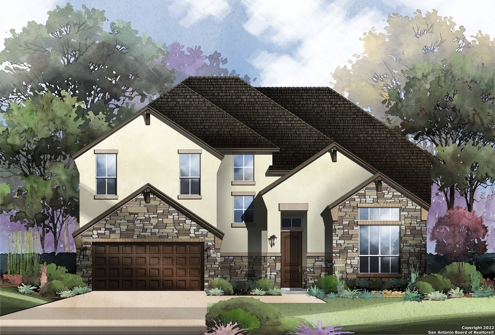 9041 Imposing Oak San Antonio, TX 78255 - Photo 1 of 1 a front view of a house with a yard