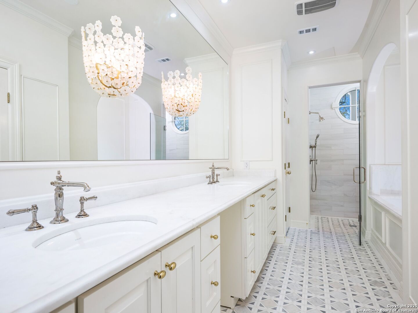 160 Burr Road San Antonio, TX 78209 - Photo 33 of 60 a spacious bathroom with a double vanity sink mirror and shower