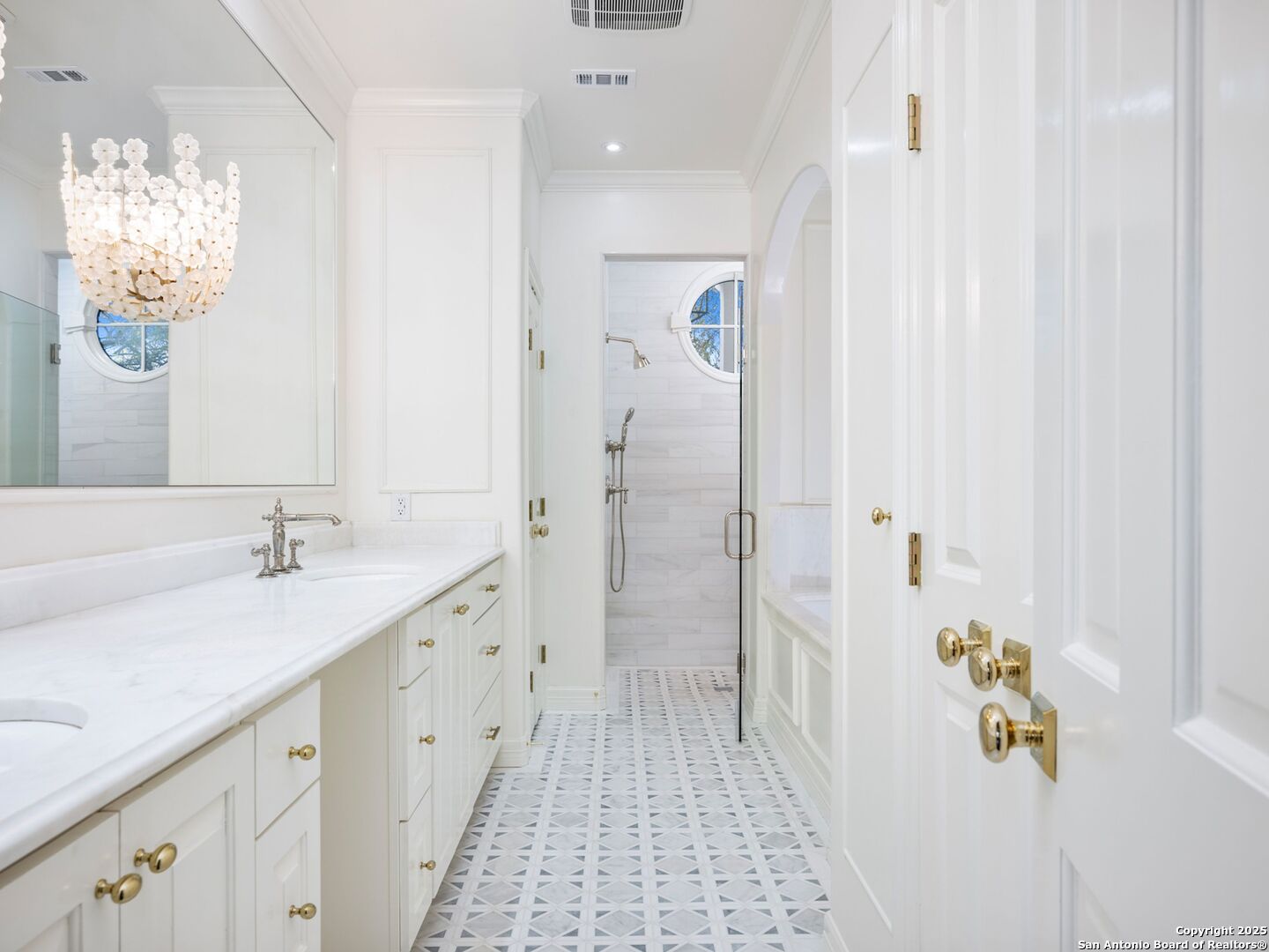 160 Burr Road San Antonio, TX 78209 - Photo 34 of 60 a spacious bathroom with a double vanity sink mirror and shower