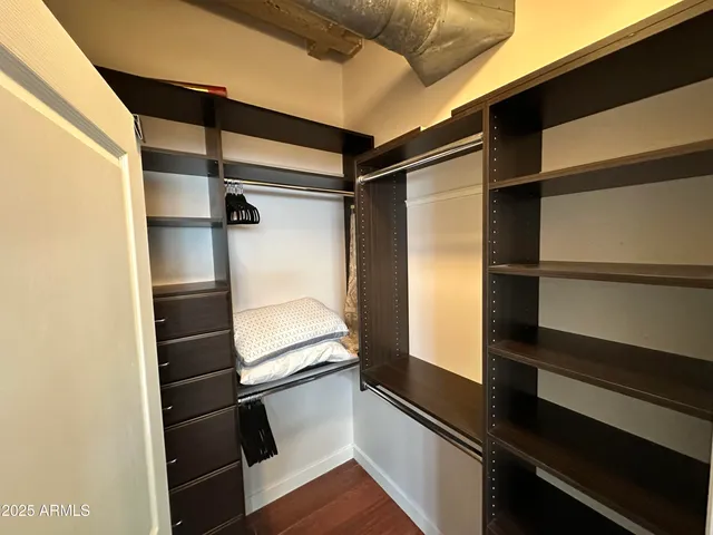 a close view of closet