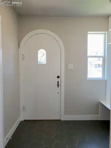 an empty room with a window