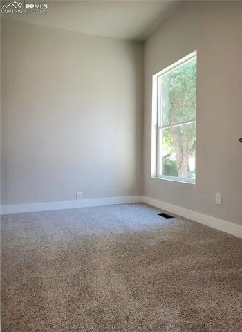 an empty room with a window