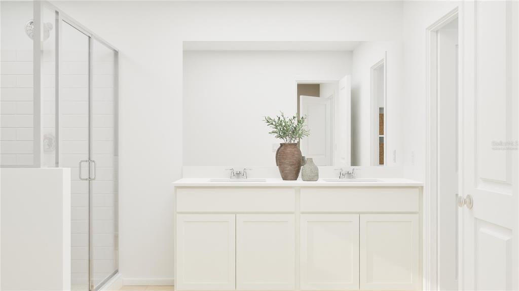 5154 Clay Whaley Road St. Cloud, FL 34772 - Photo 16 of 23 a bathroom with a sink and a mirror